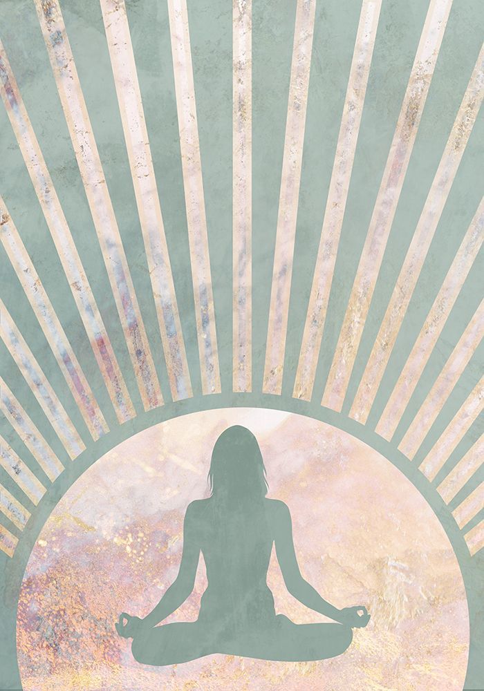 Yoga Boho Sun Rise Green 5 art print by Sarah Manovski for $57.95 CAD