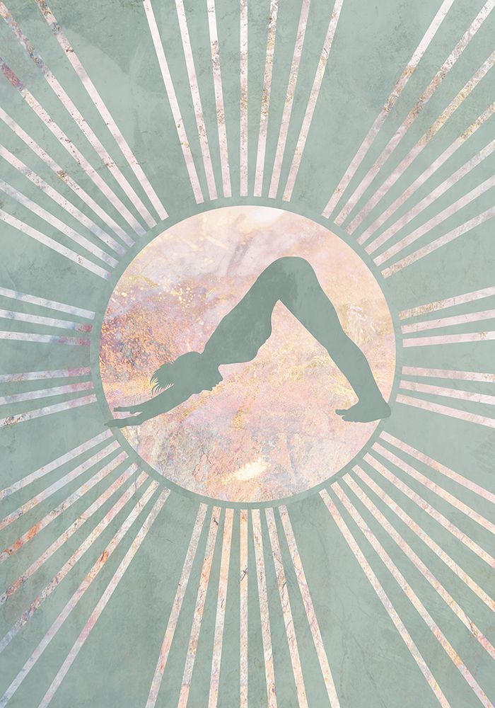 Yoga Boho Sun Green 3 art print by Sarah Manovski for $57.95 CAD