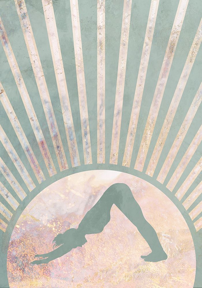 Yoga Boho Sun Rise Green 3 art print by Sarah Manovski for $57.95 CAD