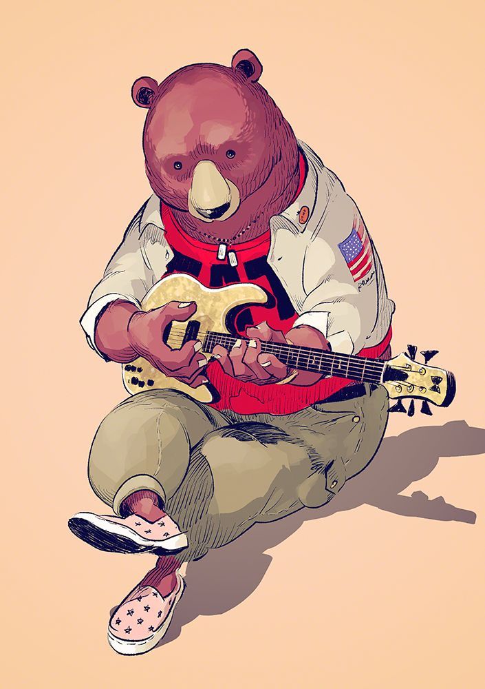 Technical Bear art print by Pomodorosa for $57.95 CAD