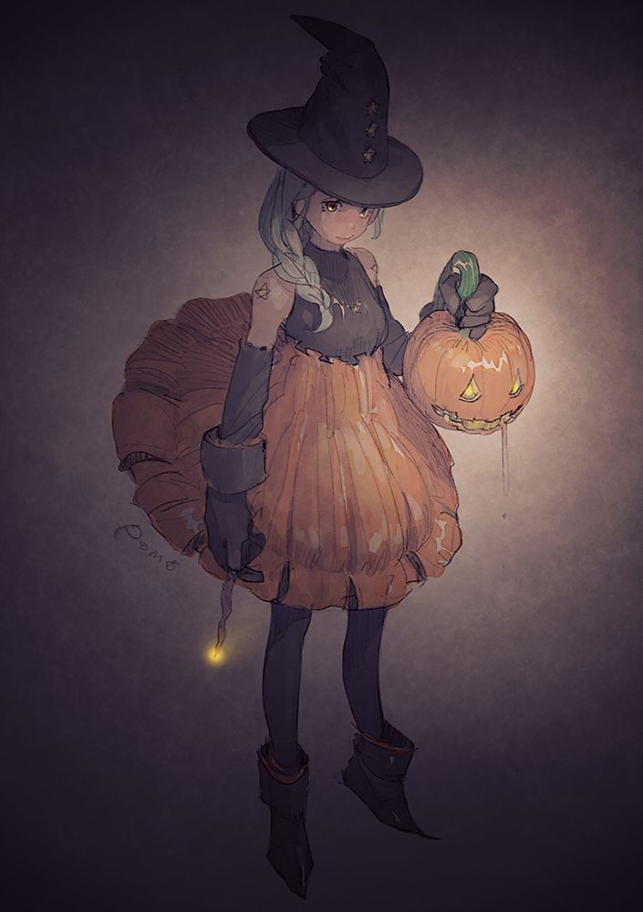 model sheet : preview of Halloween art print by Pomodorosa for $57.95 CAD