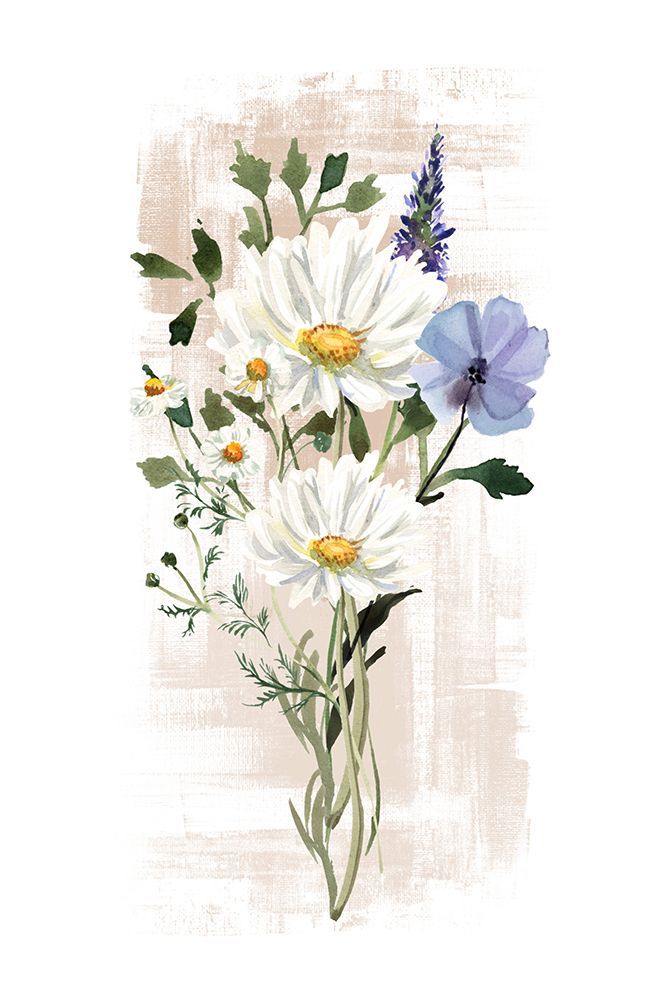 Wild Floral in suptle shades art print by Sally Ann Moss for $57.95 CAD