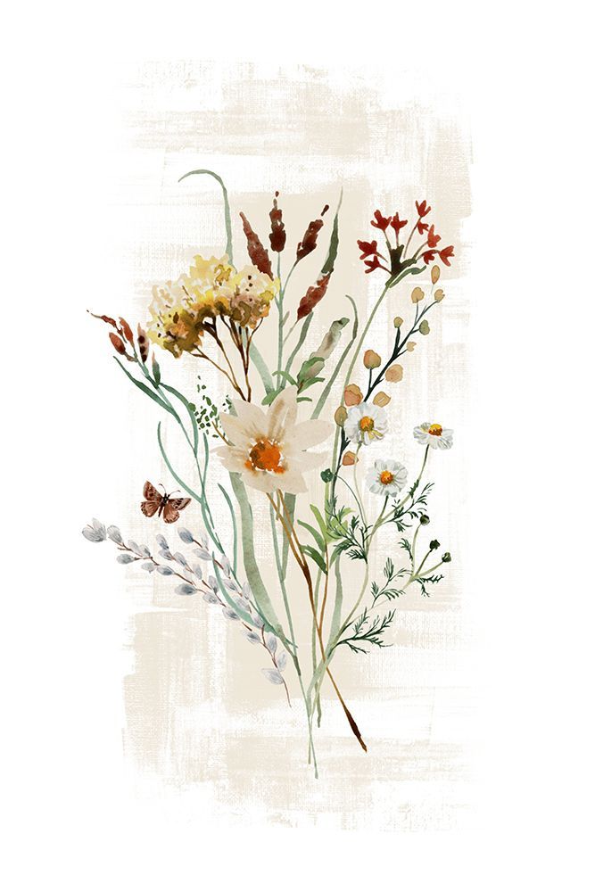 Wild Floral in soft shades art print by Sally Ann Moss for $57.95 CAD