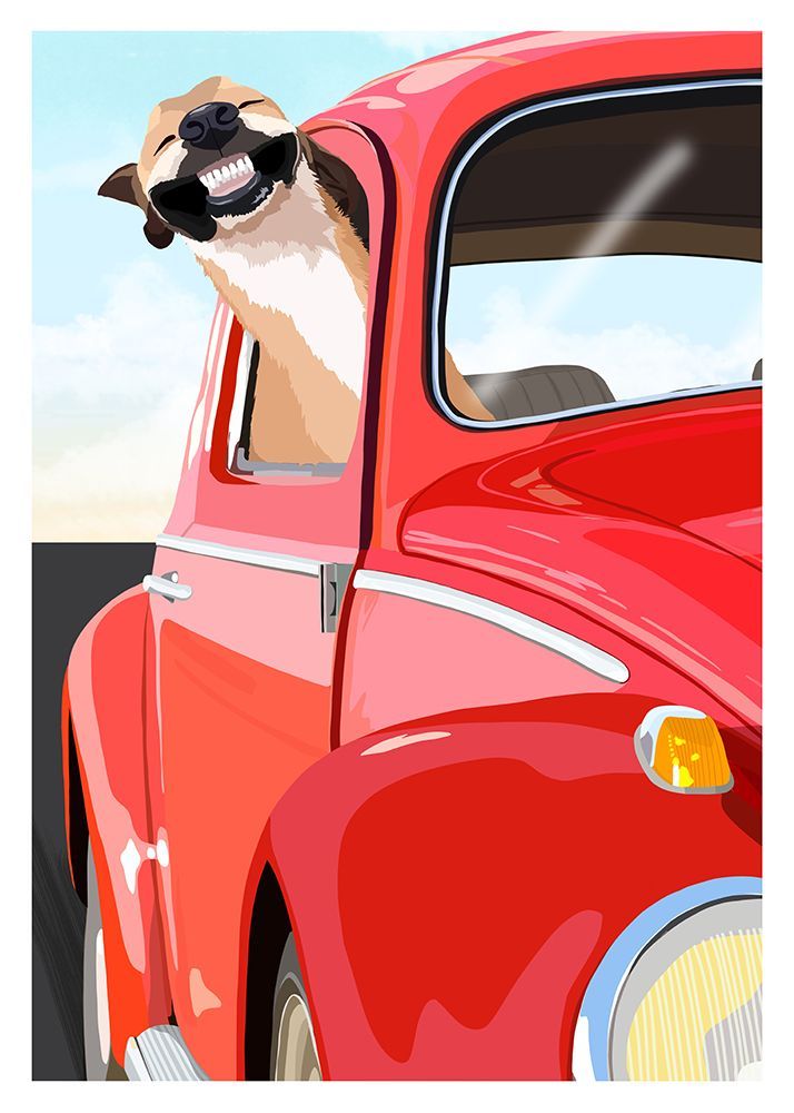 Zoom Dog art print by Kammille Bruun for $57.95 CAD