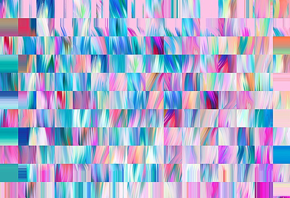 Colorful Modern Squares art print by Bilge Paksoylu for $57.95 CAD