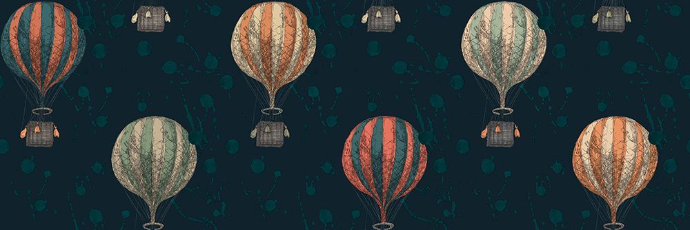 Hla014  Hot Air Ballooons Dark art print by Hendon Lane for $57.95 CAD