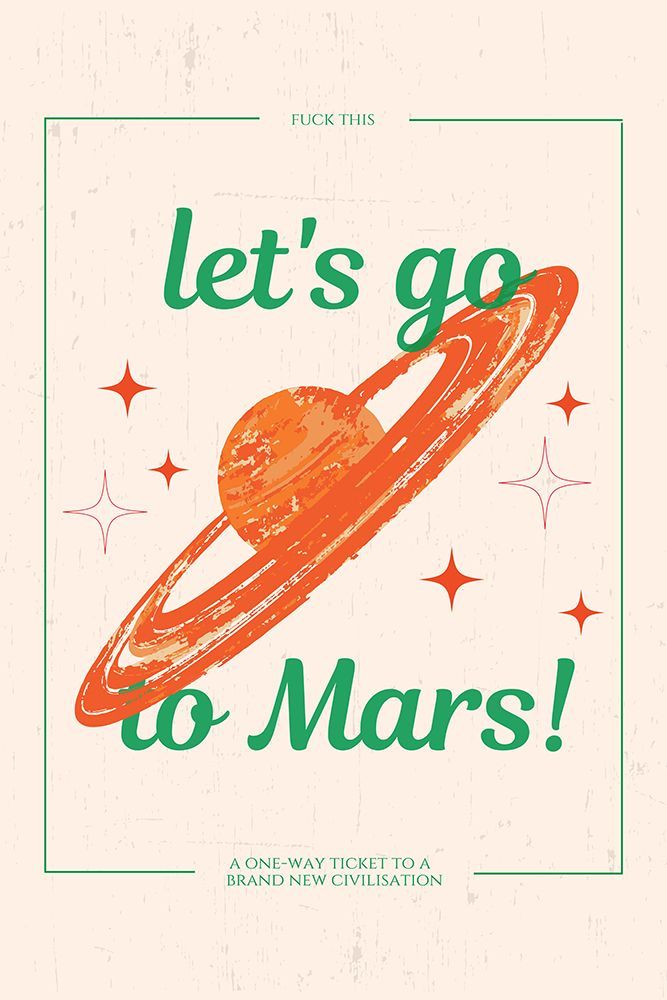 Mars Print art print by Nazma Khokhar for $57.95 CAD