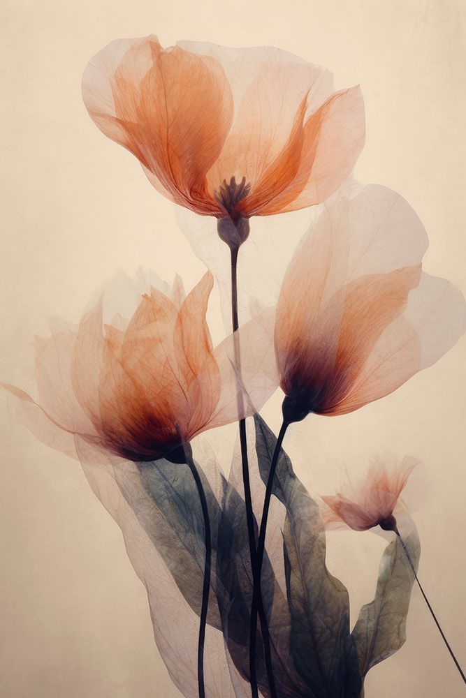 Parchmentflowersno1 art print by Treechild for $57.95 CAD