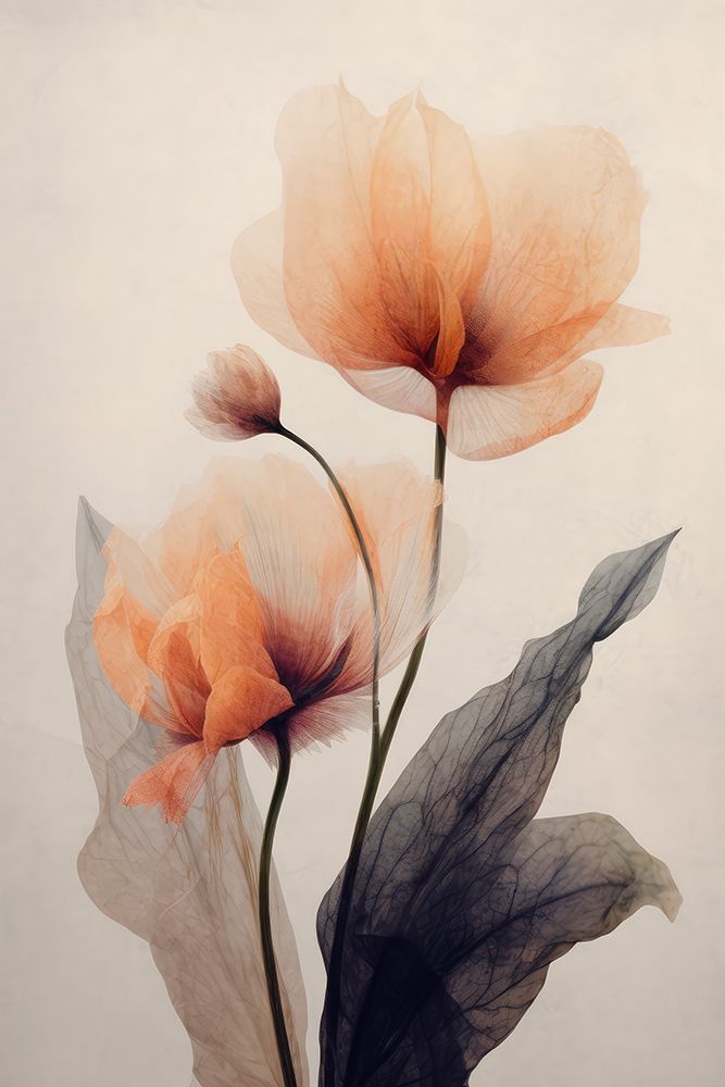 Parchmentflowersno6 art print by Treechild for $57.95 CAD