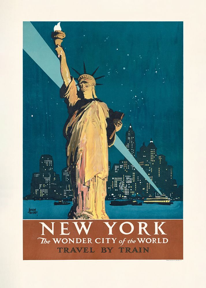 New York|the Wonder City of the World Travel By Train (1927) art print by Pictufy for $57.95 CAD