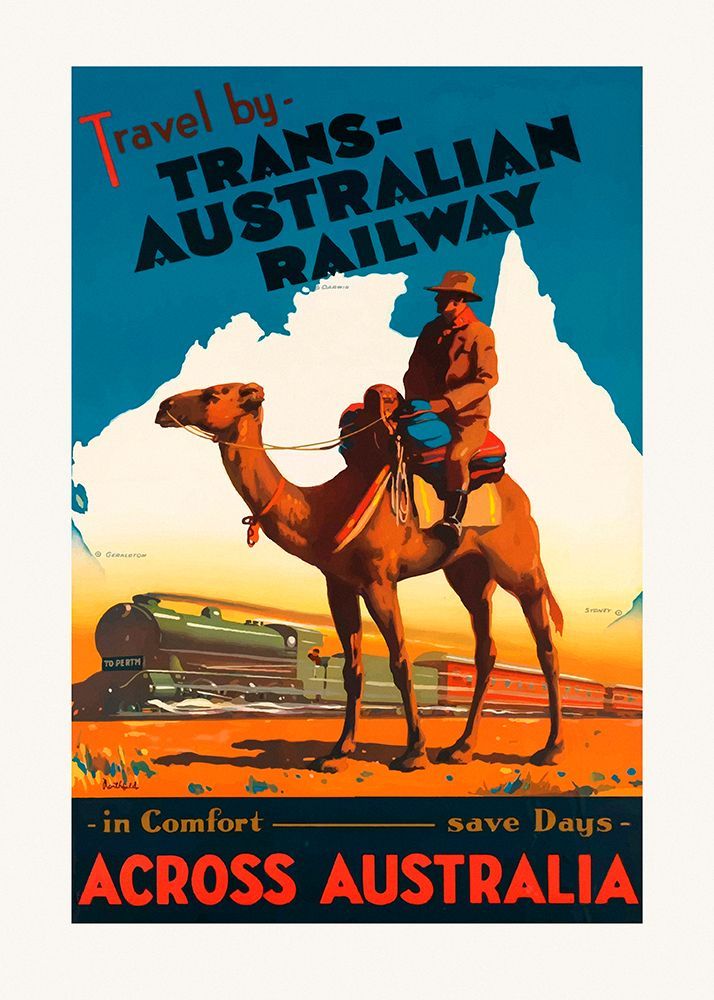 Trans Australian Railway Poster art print by Pictufy for $57.95 CAD