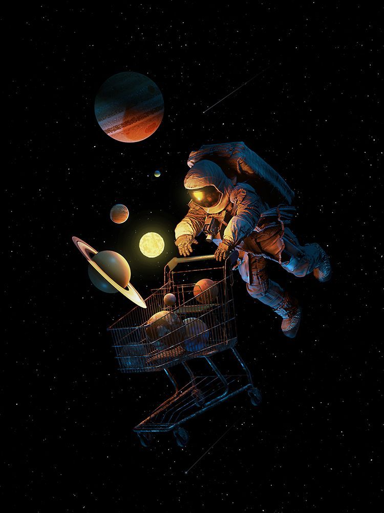 Space Cart Print art print by Francis Minoza for $57.95 CAD