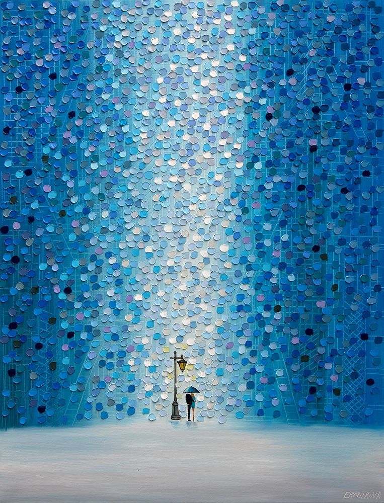 Rainy Streetlight Sonata art print by Ekaterina Ermilkina for $57.95 CAD