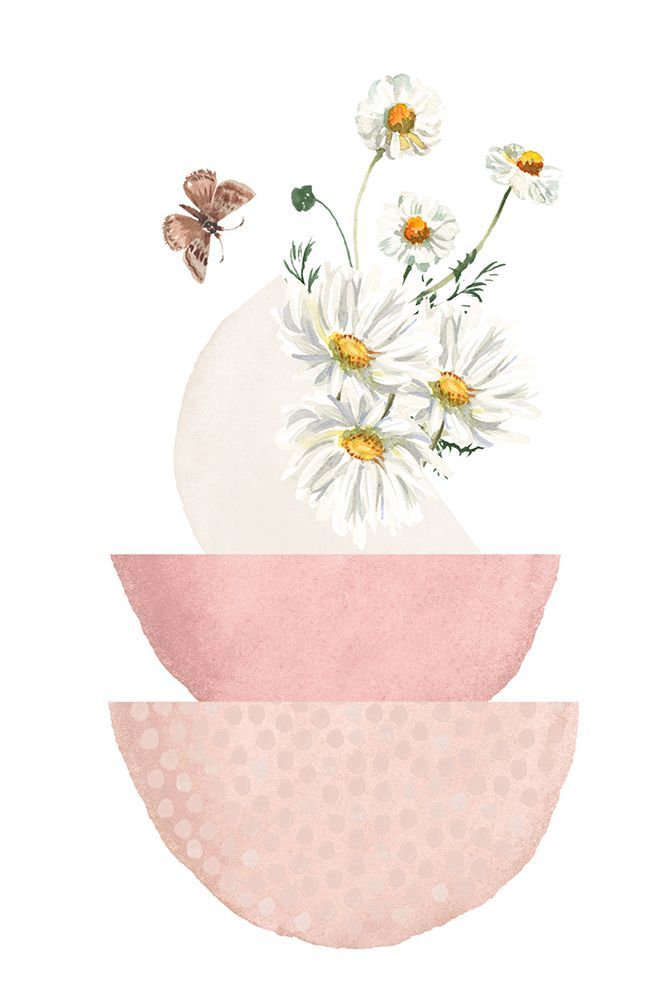 Daisy Pinks 2 art print by Sally Ann Moss for $57.95 CAD