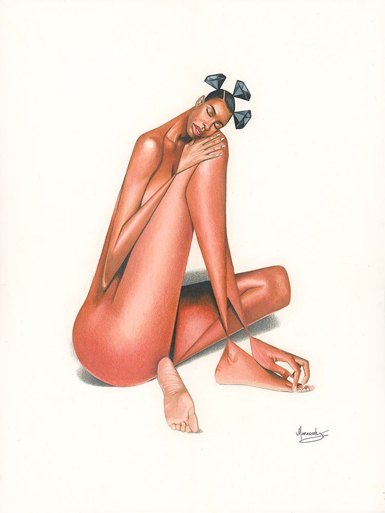 Blackdiamond(peace) art print by Manasseh Sr. Johnson for $57.95 CAD