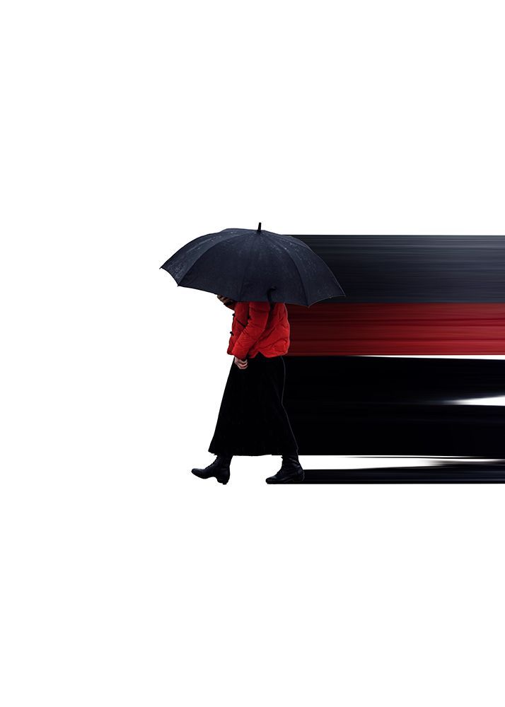 Umbrella Minimalist art print by Al Barizi for $57.95 CAD