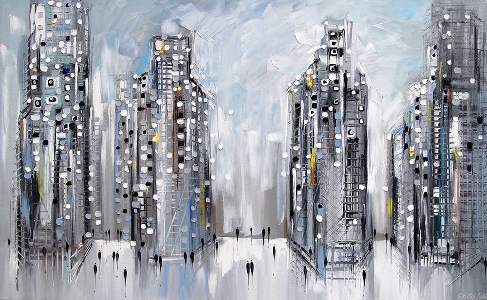 City Street Scene art print by Ekaterina Ermilkina for $57.95 CAD