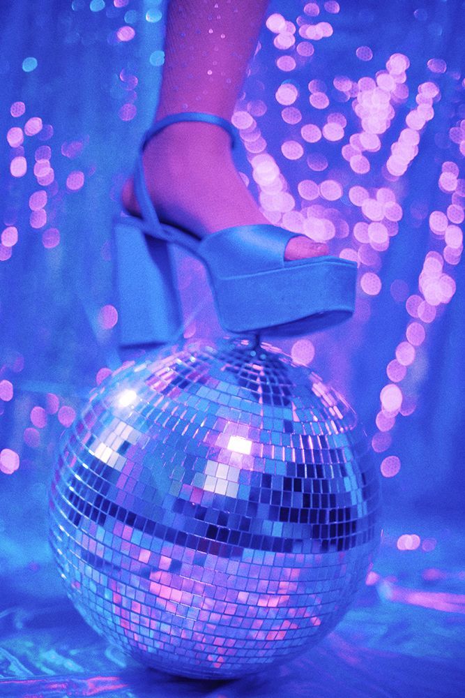 Disco Ball and Neon Platform art print by Samantha Hearn for $57.95 CAD
