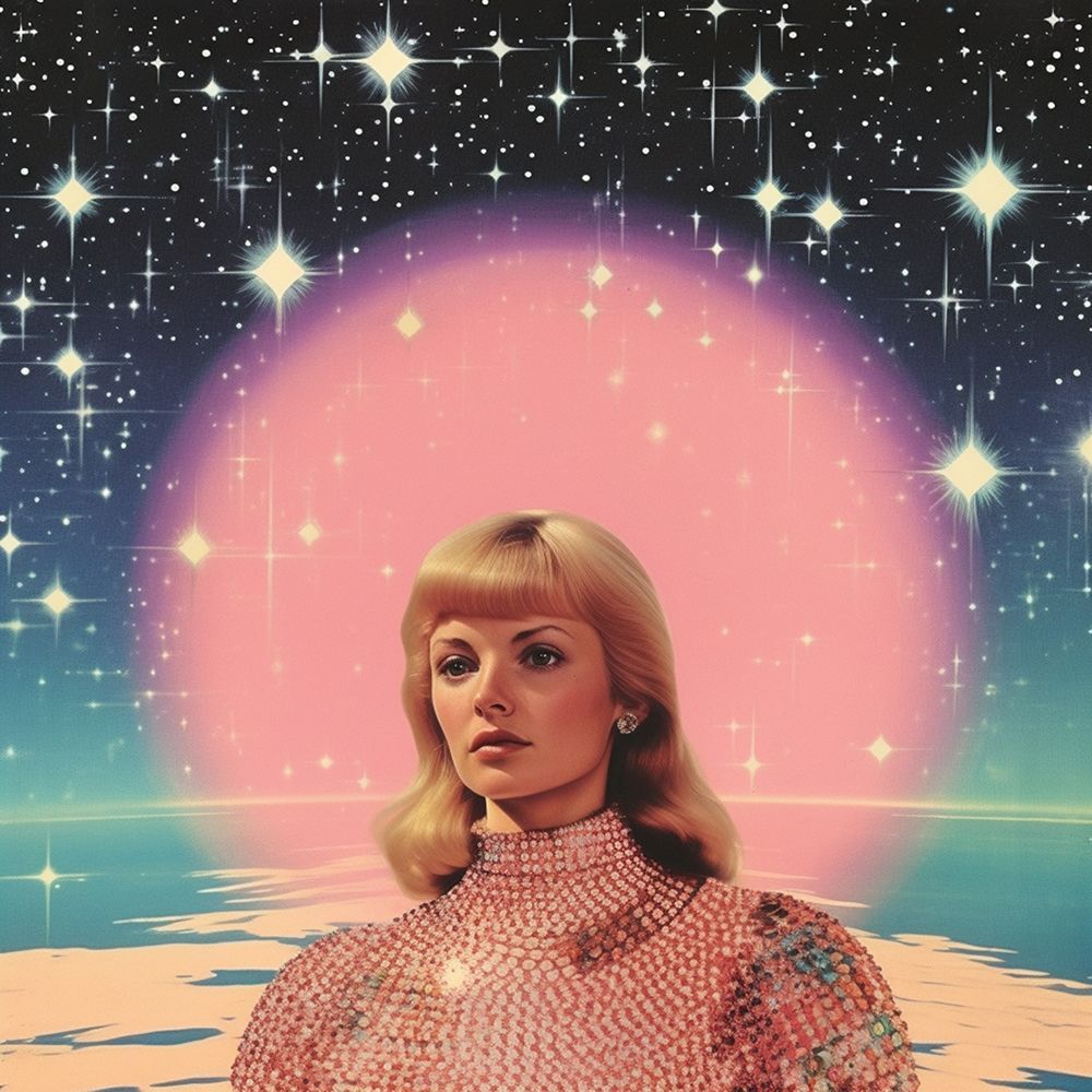 Babe in Space Collage Art art print by Samantha Hearn for $57.95 CAD