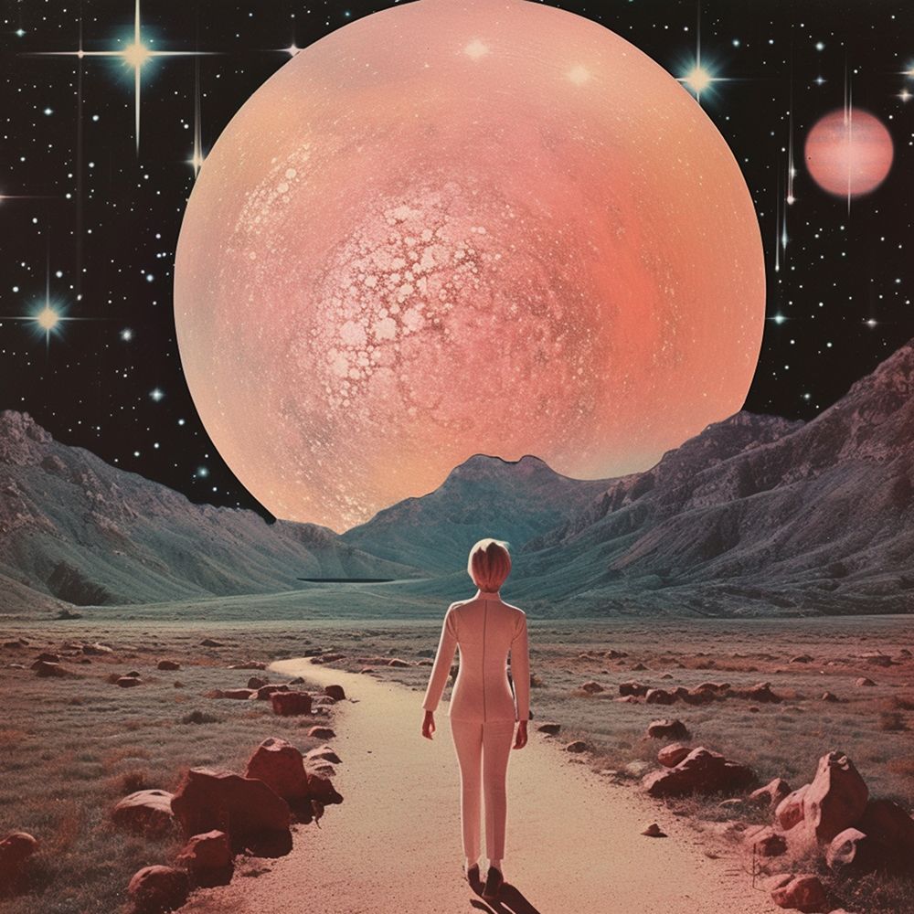 Planetary Space Collage art print by Samantha Hearn for $57.95 CAD