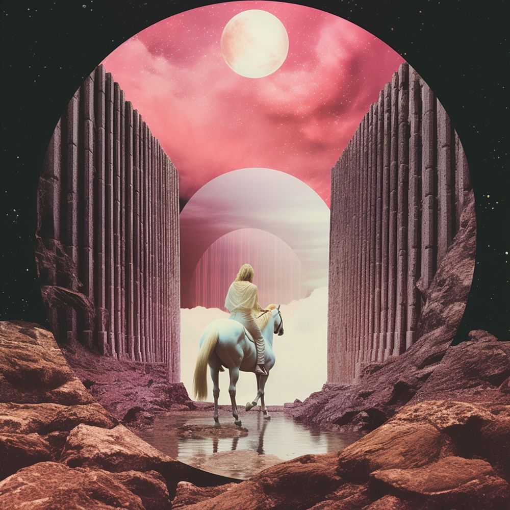 Space Portal Collage Art art print by Samantha Hearn for $57.95 CAD