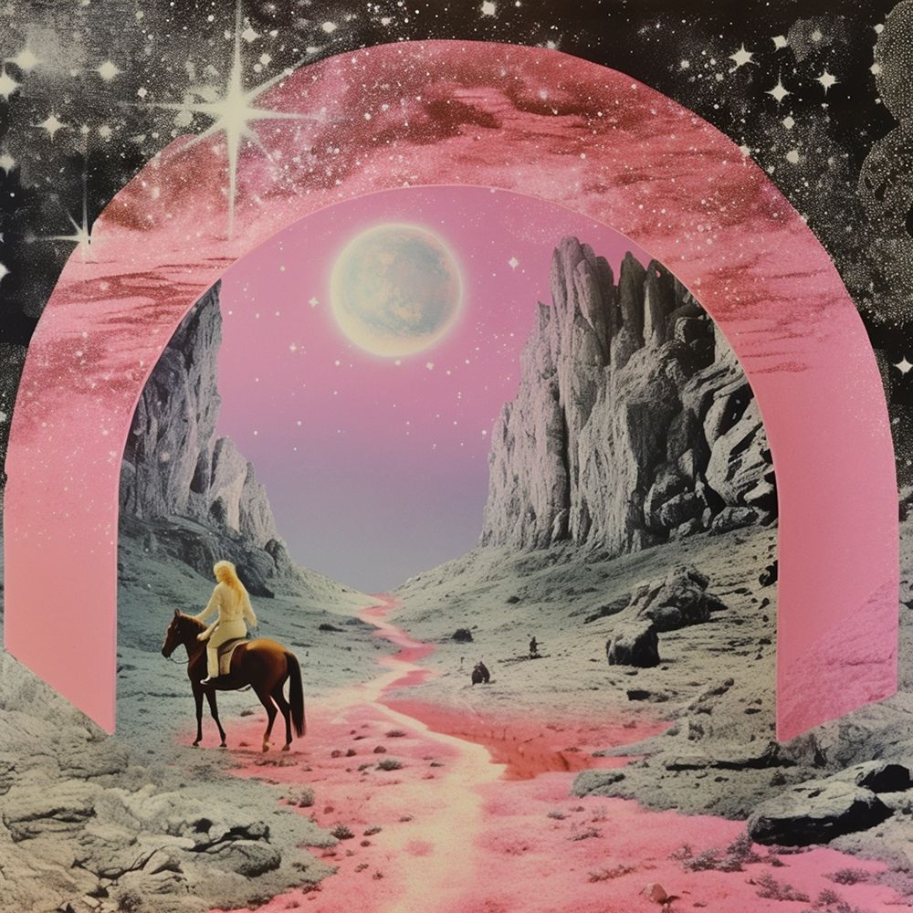 Through Time and Space Vintage Collage Art art print by Samantha Hearn for $57.95 CAD