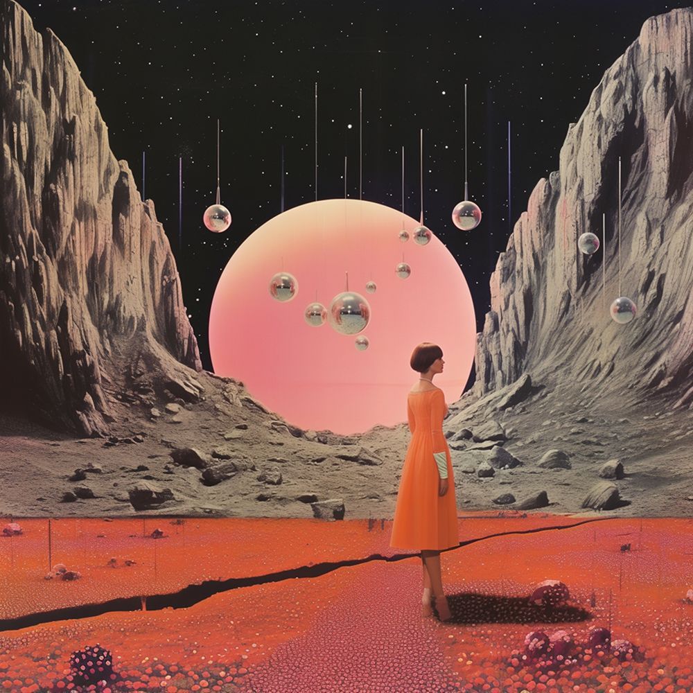 Round Space Collage Art 4 art print by Samantha Hearn for $57.95 CAD