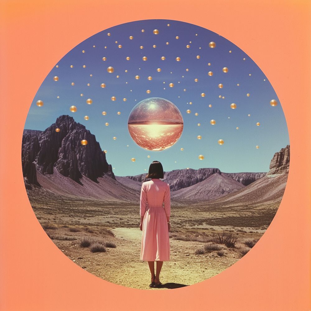 Surreal Geometric Space Collage art print by Samantha Hearn for $57.95 CAD
