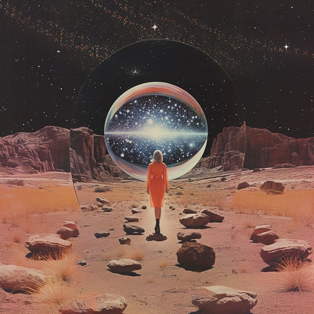 Entering Another Dimension Collage Art art print by Samantha Hearn for $57.95 CAD