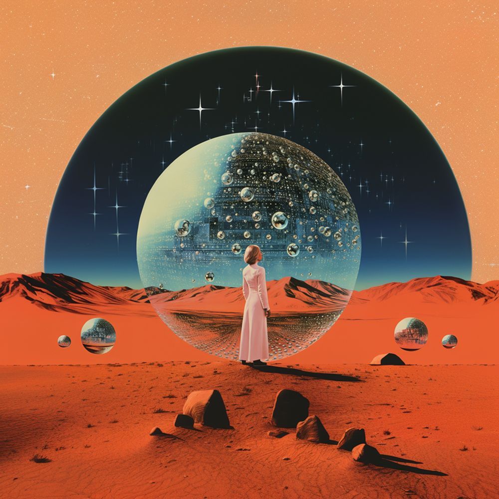 Orb Geometry Collage Art art print by Samantha Hearn for $57.95 CAD