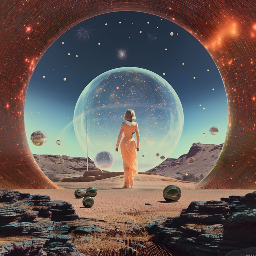 Orb Collage Art art print by Samantha Hearn for $57.95 CAD