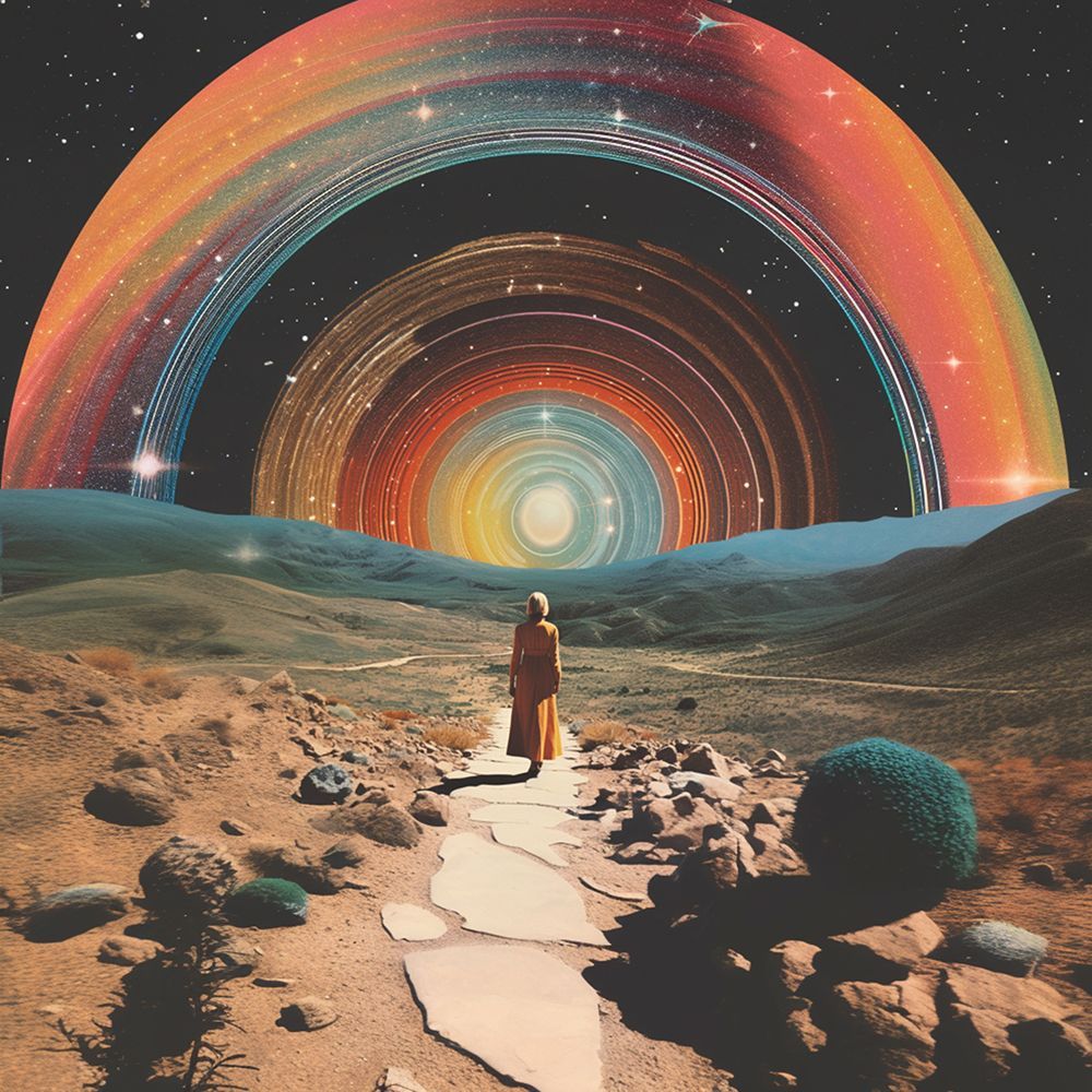 Into the Unknown 2 Space Collage Art art print by Samantha Hearn for $57.95 CAD