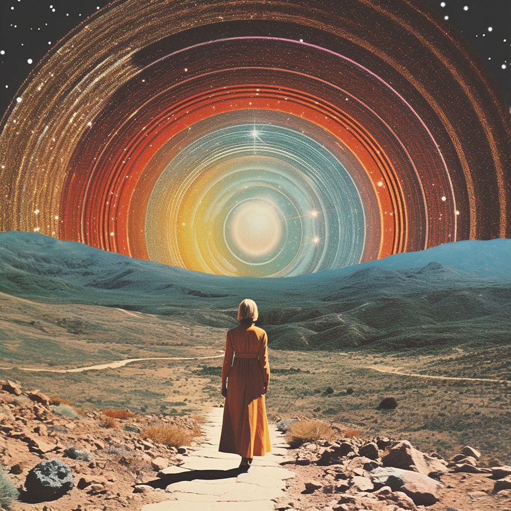 Into The Unknown Collage Art art print by Samantha Hearn for $57.95 CAD