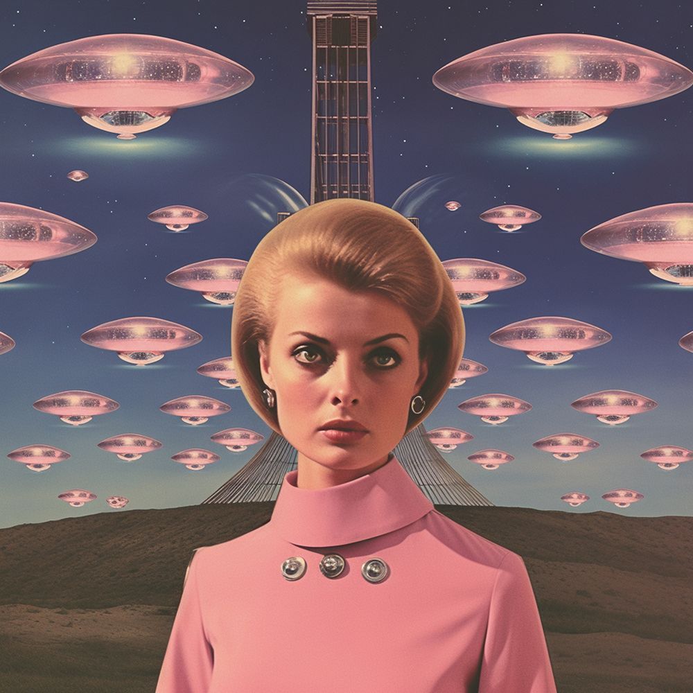 Ms. President of Space Collage Art art print by Samantha Hearn for $57.95 CAD