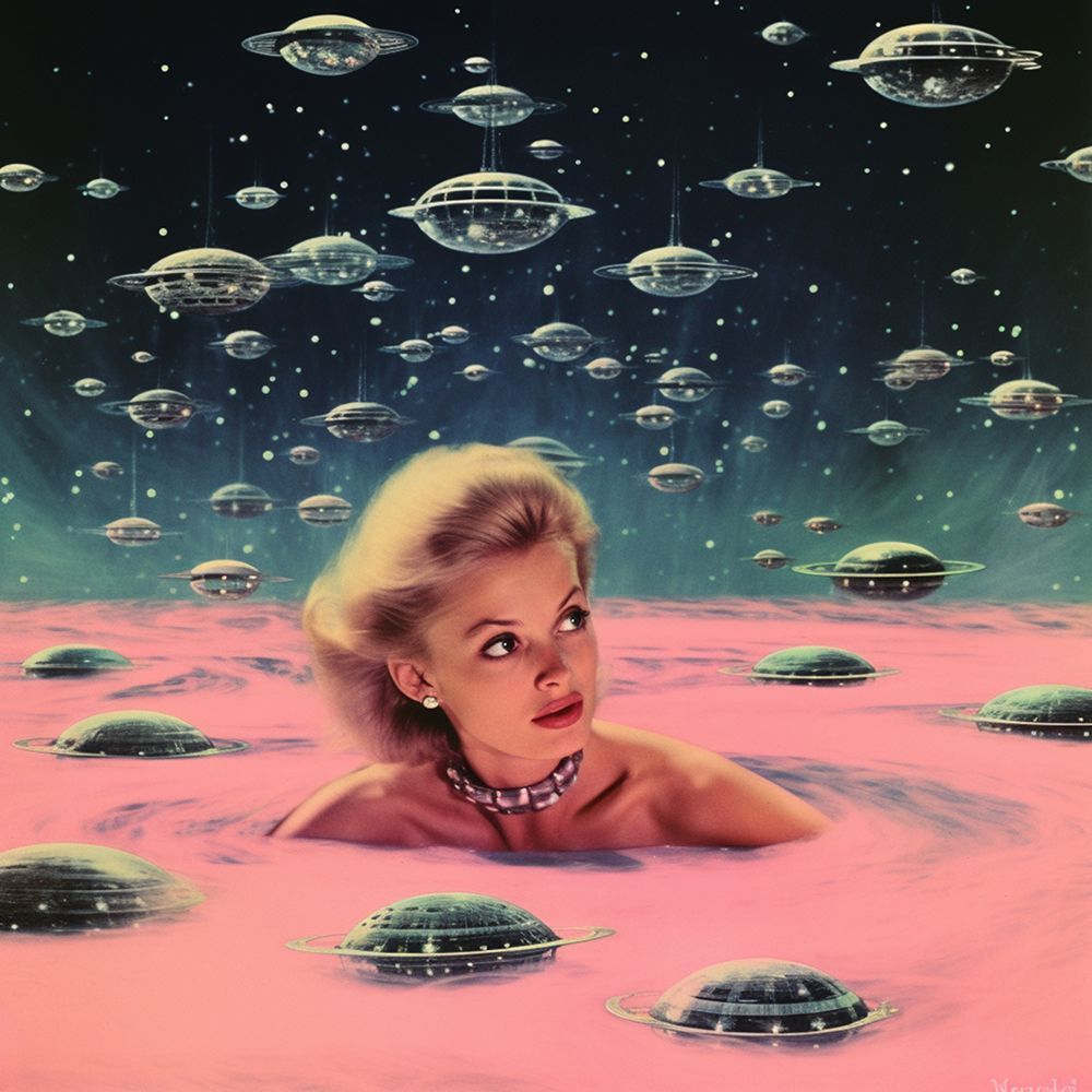 UFO Swimming art print by Samantha Hearn for $57.95 CAD