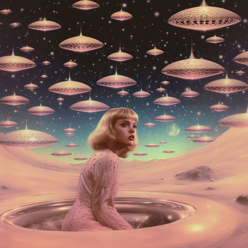 Pink Portal Princess Collage Art art print by Samantha Hearn for $57.95 CAD