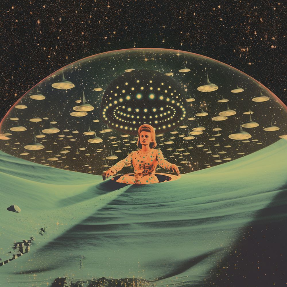 Space Dunes Collage Art art print by Samantha Hearn for $57.95 CAD
