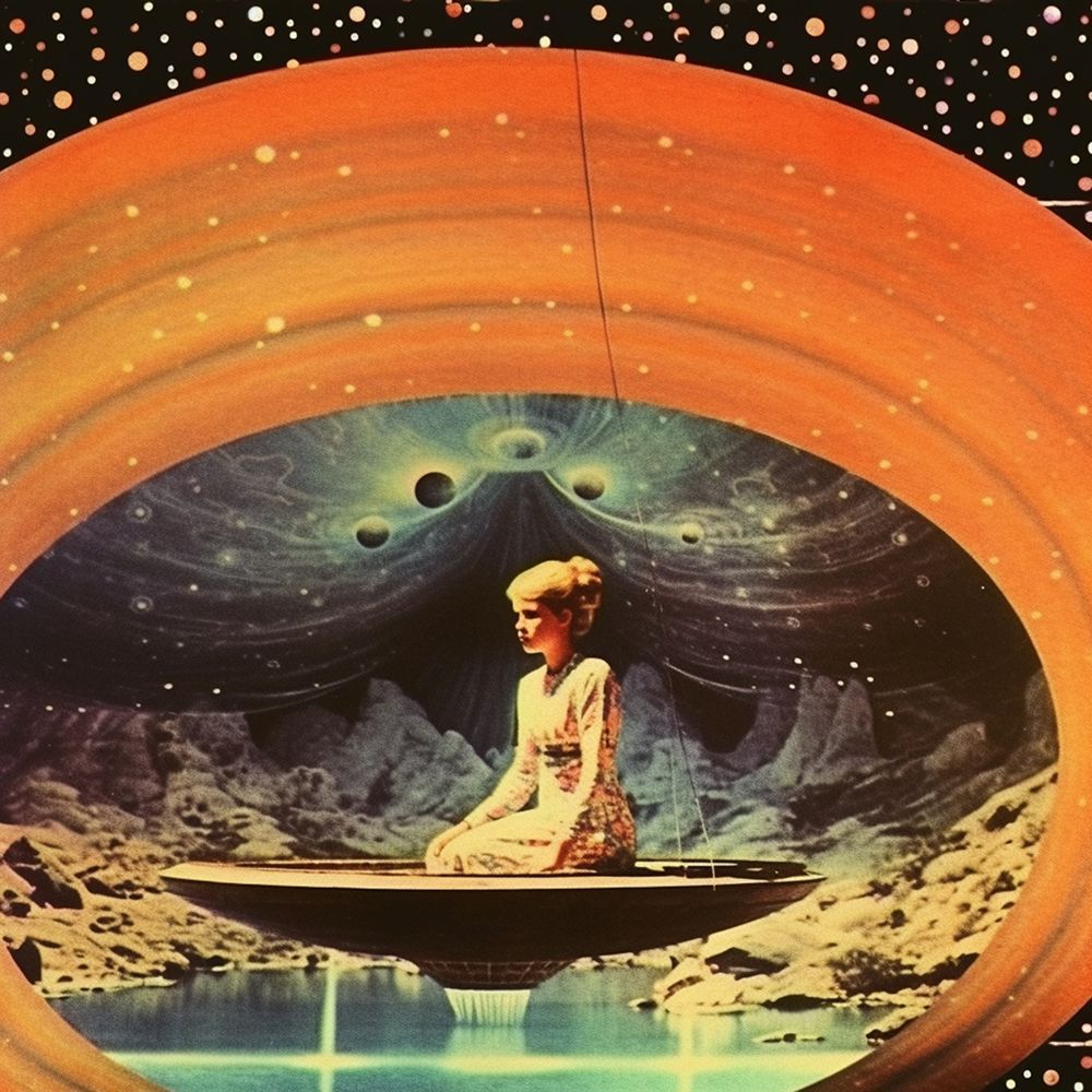 Rings of Orange - Space Collage art print by Samantha Hearn for $57.95 CAD