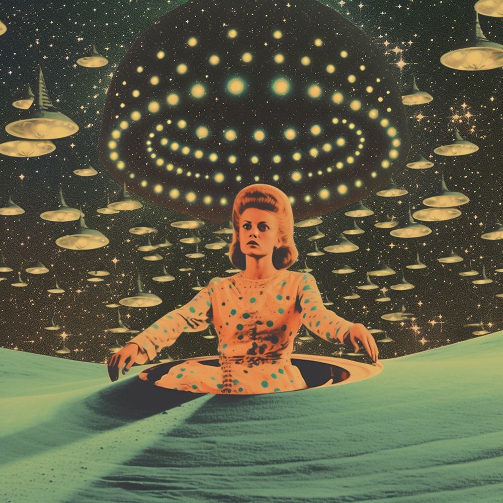 Space Queen Collage Art art print by Samantha Hearn for $57.95 CAD