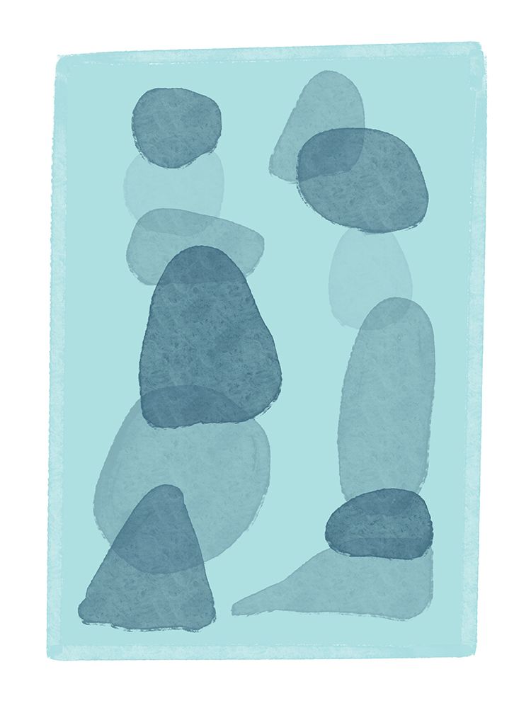 Watercolour Spots Blue Abstract Minimal Modern Art art print by Sharyn Bursic for $57.95 CAD