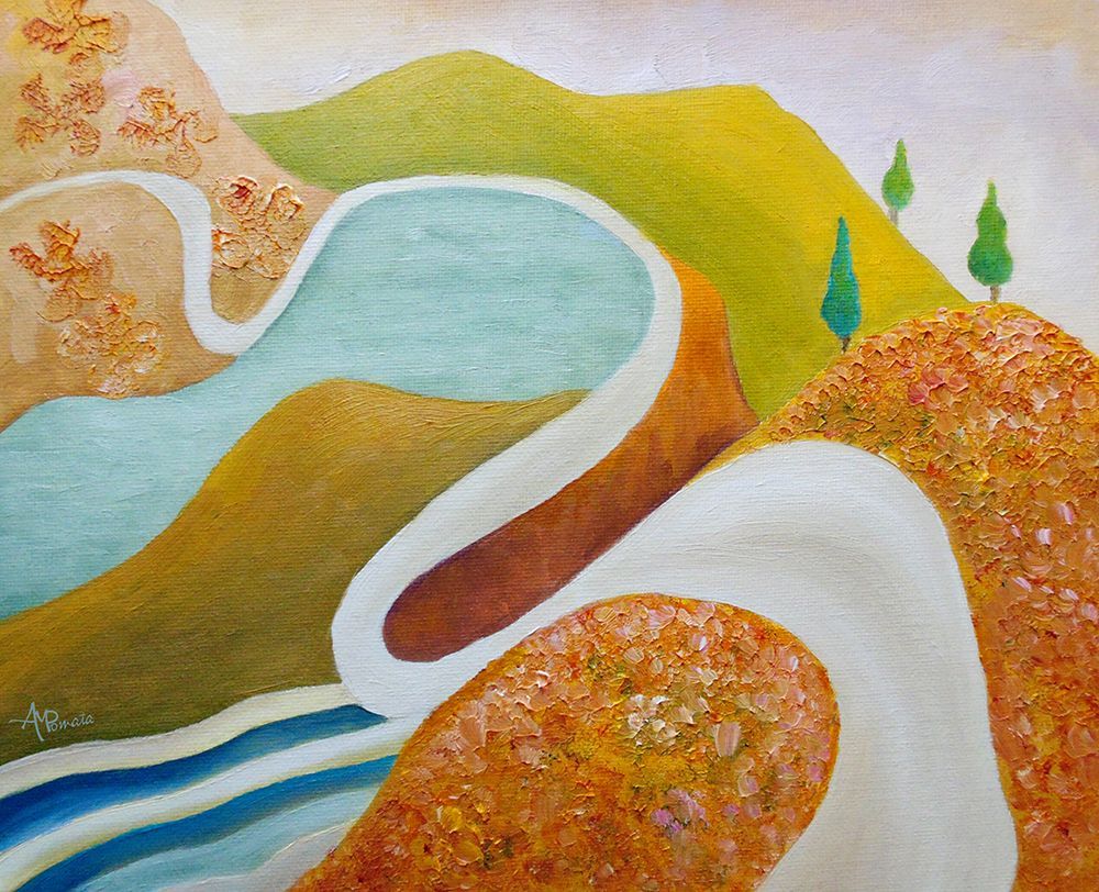 Along the Byway art print by Angeles M. Pomata for $57.95 CAD