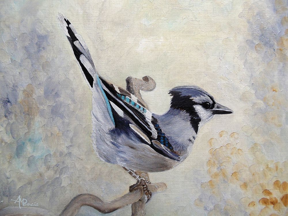 Attitude Derriere Blue Jay art print by Angeles M. Pomata for $57.95 CAD