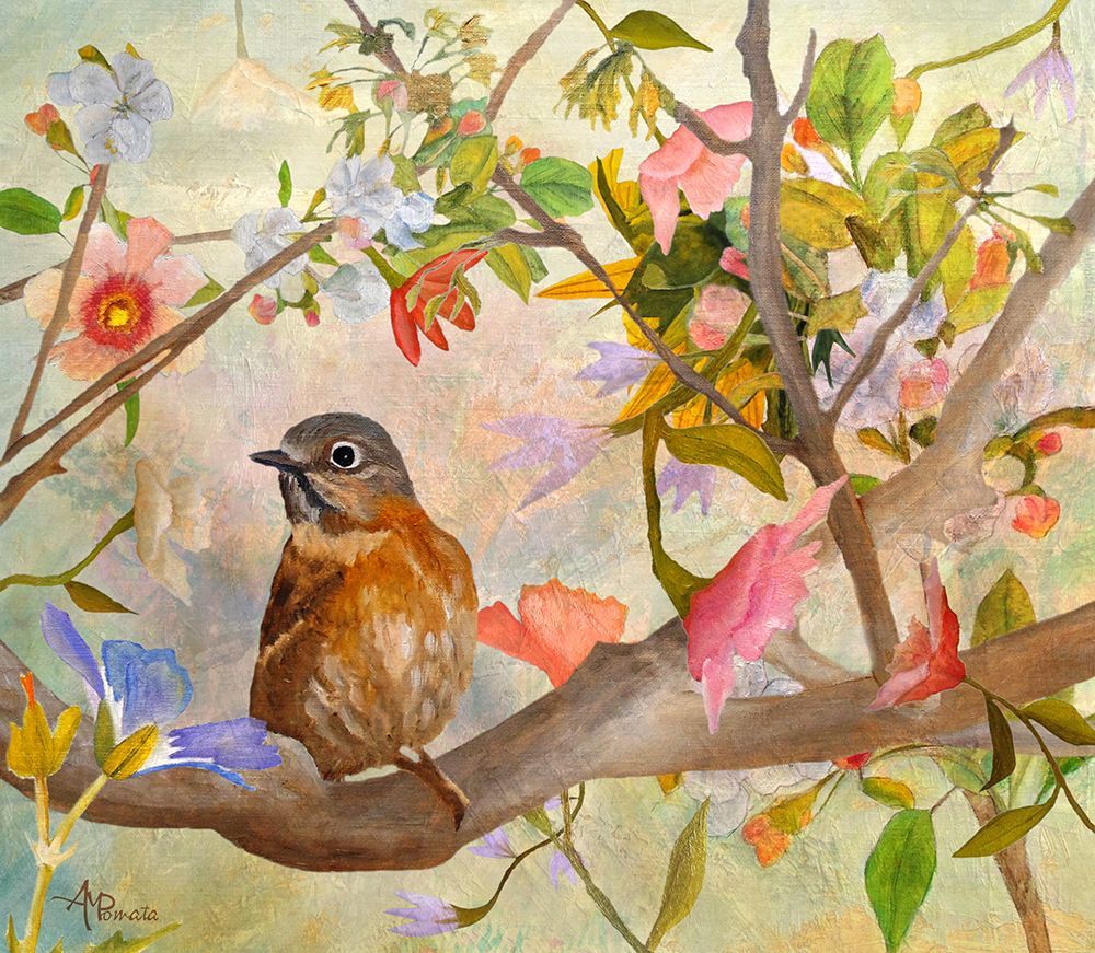 Bluebird On a Blossoming Branch art print by Angeles M. Pomata for $57.95 CAD