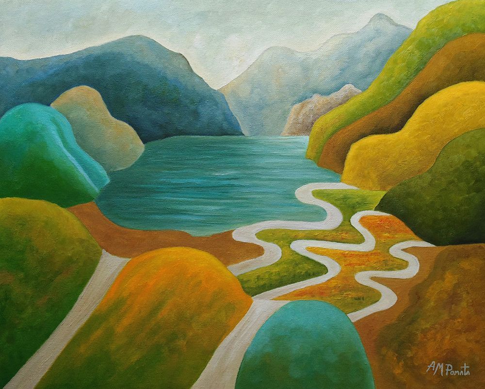 Echoes In the Blue Pond art print by Angeles M. Pomata for $57.95 CAD