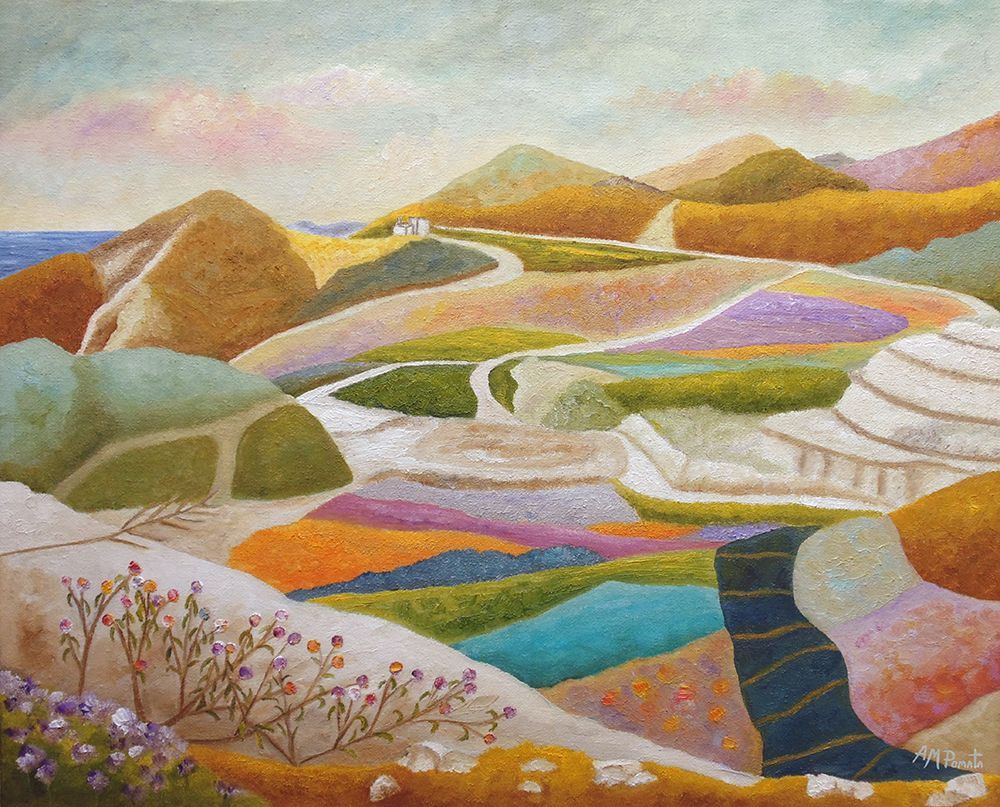 Flowers Sprouting In the Rocky Valley art print by Angeles M. Pomata for $57.95 CAD