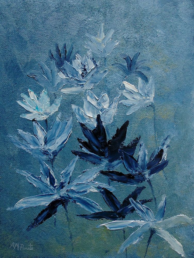 Indigo Flowers art print by Angeles M. Pomata for $57.95 CAD
