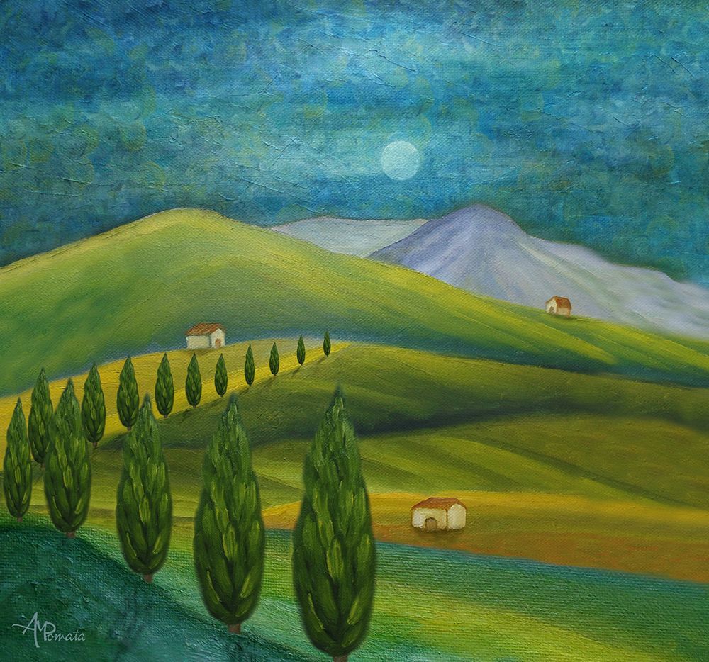 Moon Holding a Light art print by Angeles M. Pomata for $57.95 CAD