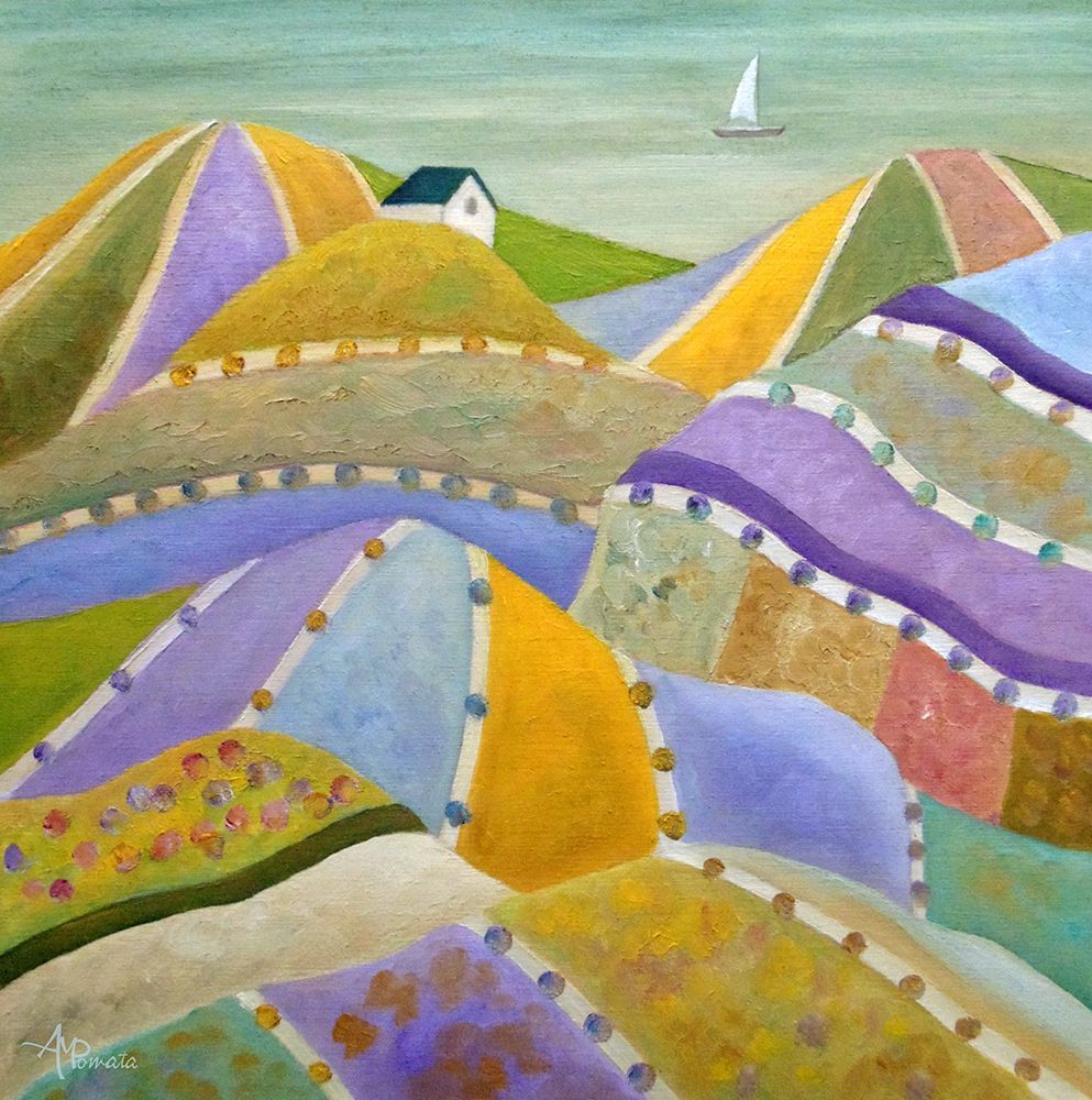Periwinkle Hills art print by Angeles M. Pomata for $57.95 CAD