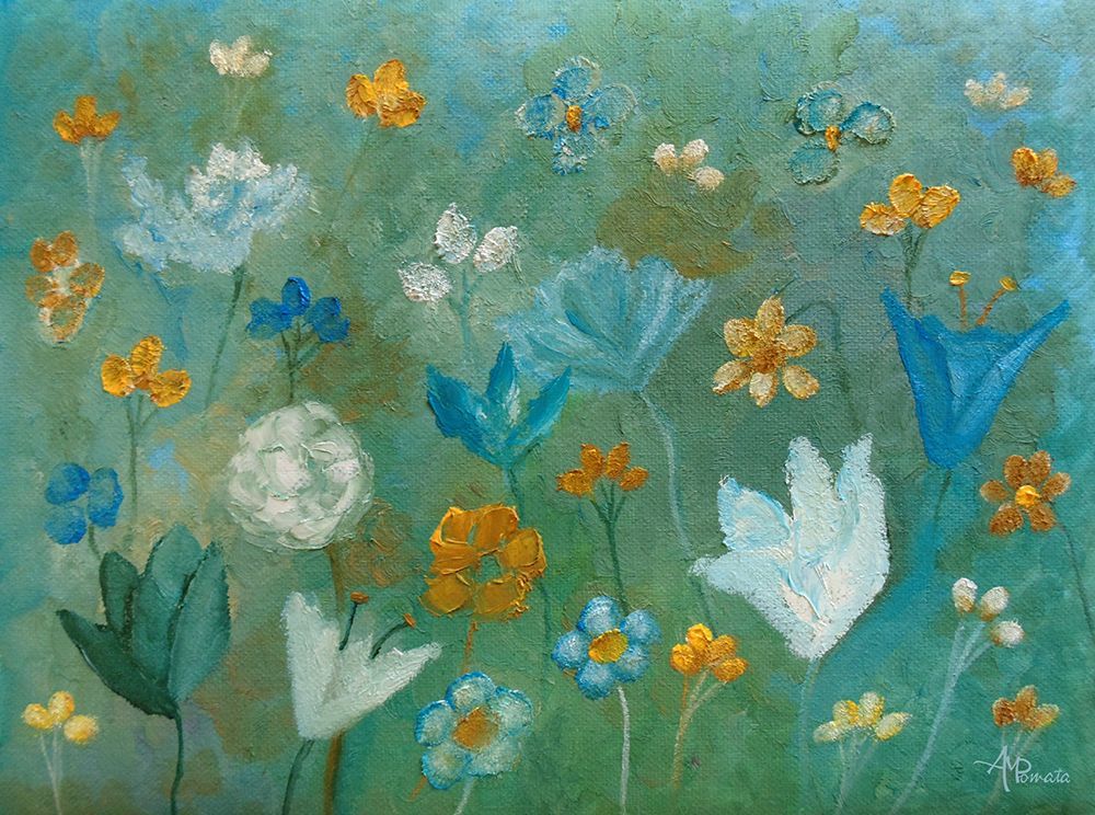 Poise In Turquoise art print by Angeles M. Pomata for $57.95 CAD