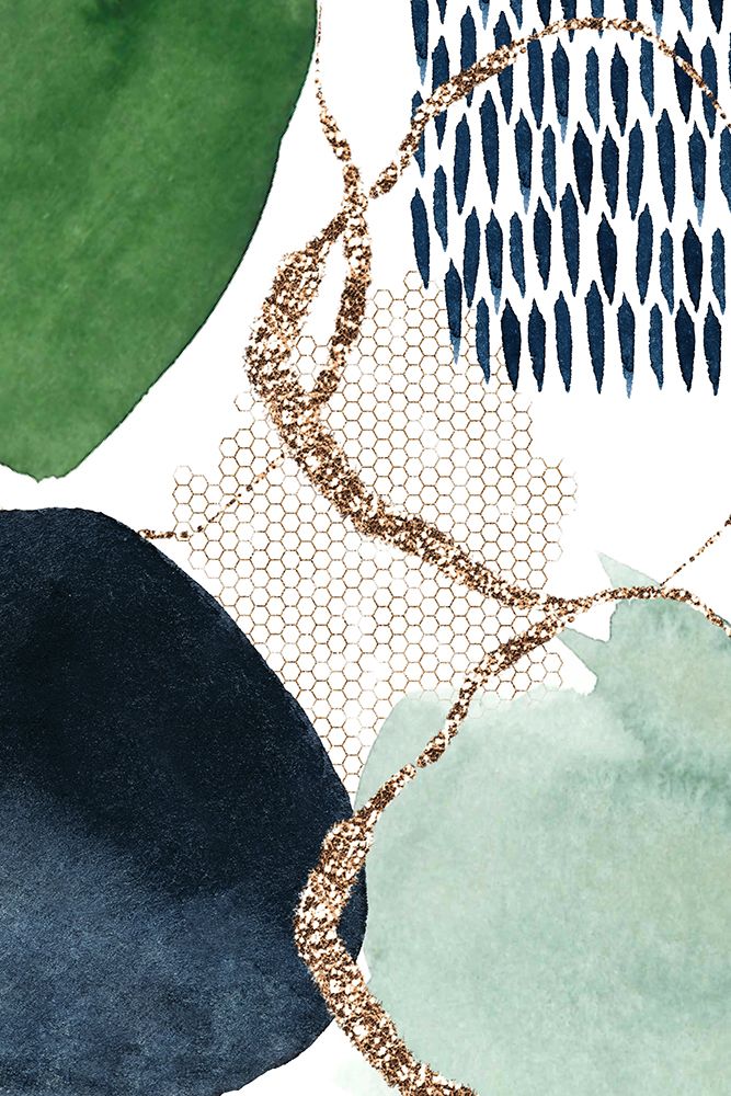 Shapes Green art print by Sally Ann Moss for $57.95 CAD
